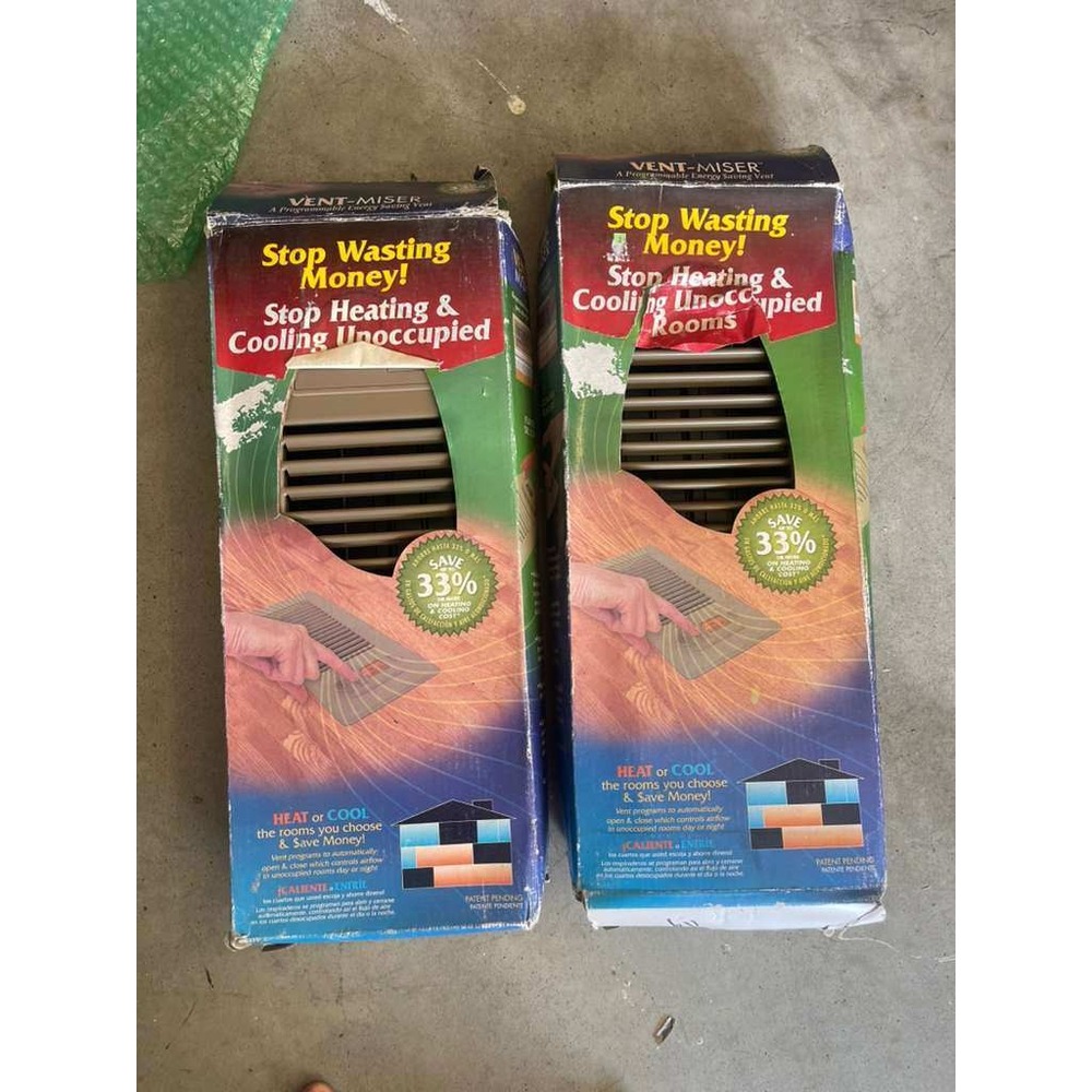 Springfield Vent-Miser Programmable Energy Saving Vent 4x10 Tan 91665-BR 2-Pack